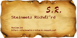 Steinmetz Richárd névjegykártya